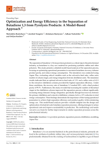 Optimization of Butadiene Separation: Energy Efficiency via Model-Based Approach