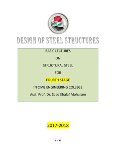 Basic Lectures on Structural Steel Design for Civil Engineering