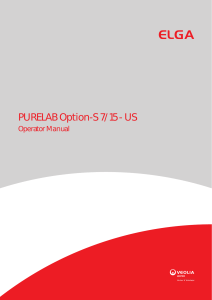 PURELAB Option-S 7/15 US Operator Manual