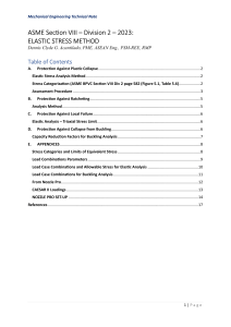 ASME Section VIII Division 2 2023 Elastic stress method