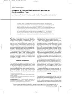 Influence of Retraction Techniques on Crevicular Fluid Flow