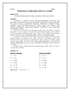 Full-Wave Rectifier Lab Experiment