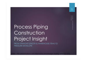 Process Piping Construction Project Insight
