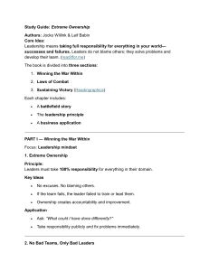 Extreme Ownership Study Guide: Leadership Principles
