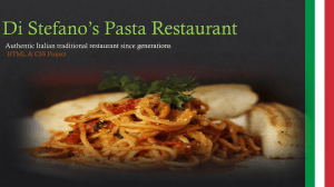 Di Stefano's Pasta Restaurant HTML & CSS Project