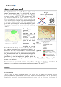 Assyrian Homeland: History, Geography, and Modern Assyrians