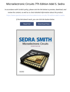 Microelectronic Circuits 7th Edition Sedra Smith Textbook