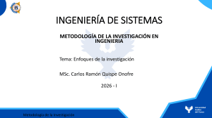 Enfoques de investigaci&oacute;n en ingenier&iacute;a de sistemas