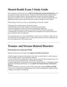 Mental Health Exam 3 Study Guide