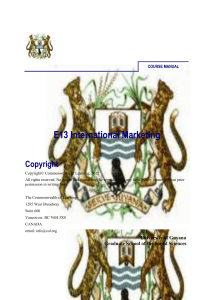 E13 International Marketing Course Manual