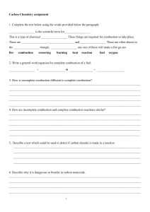 Carbon Chemistry Assignment Worksheet