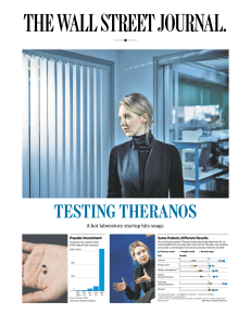 Testing Theranos: WSJ Investigation into Blood-Testing Startup Issues