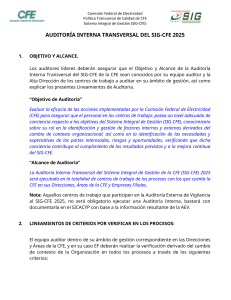 Manual de Auditor&iacute;a Interna CFE SIG-CFE 2025