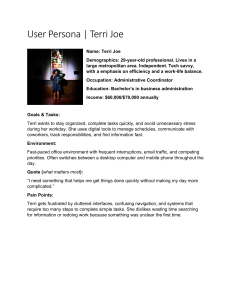 User Persona: Terri Joe - Administrative Coordinator