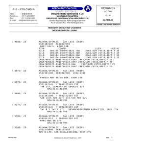 Resumen de NOTAM Colombia - Febrero 2026