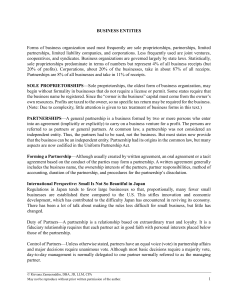 Business Entities: Forms of Organization