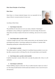 Dieter Rams Principles of Good Design