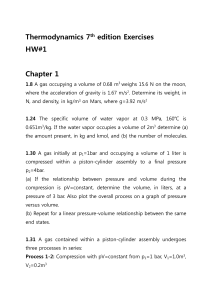 Thermodynamics 7th Edition HW#1 Problems