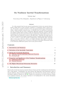 Nonlinear Inertial Transformations: General Derivation & Schwarzian Derivative