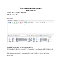 Web Application Development Lab 6 - User Authentication
