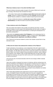 Rizal's Indolence of the Filipinos: Meaning & Causes