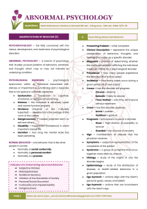 Abnormal Psychology: Definitions & Indicators
