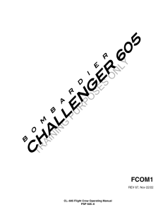 Bombardier Challenger 605 FCOM1 Manual