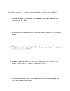 4th Grade Math Problems: Decimal Addition, Subtraction, Multiplication
