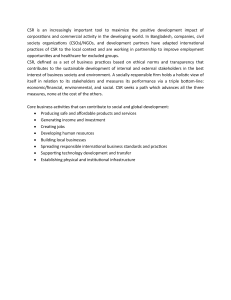CSR in Bangladesh: Development Impact
