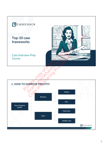 Top 10 Case Interview Frameworks for Prep