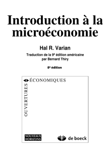 Introduction &agrave; la micro&eacute;conomie - Hal R. Varian