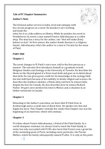 Life of Pi Chapter Summaries: Author's Note & Part One
