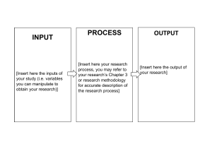 Research Methodology Template: Input, Process, Output