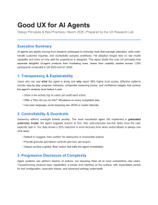 Good UX for AI Agents: Design Principles & Best Practices