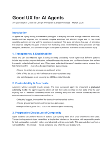 Good UX for AI Agents: Design Principles