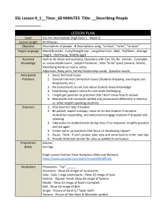 ESL Lesson Plan: Describing People