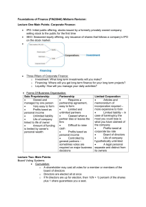 Foundations of Finance Midterm Revision Notes