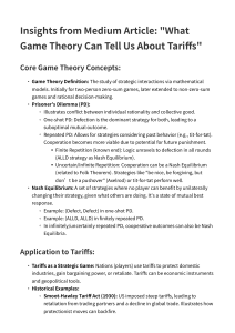 Game Theory and Tariffs: Insights from Medium Article