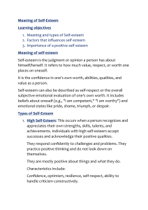 Meaning of Self-Esteem: Types, Factors, Importance