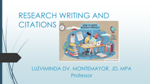 Research Writing and Citations Guide
