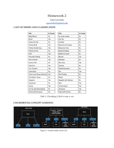 Homework 2: Soup Classification Using Incremental Concept Learning