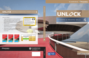 Unlock Listening & Speaking Skills 4 Student's Book B2
