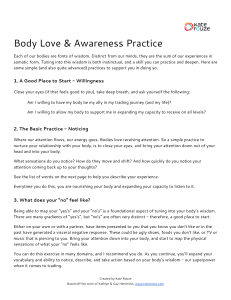 Body Love & Awareness Practice Guide