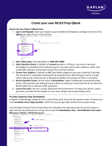 How to Set Up Kaplan Phase 3 NCLEX QBank Exam