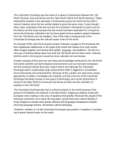 Columbian Exchange: Cultural & Historical Impact