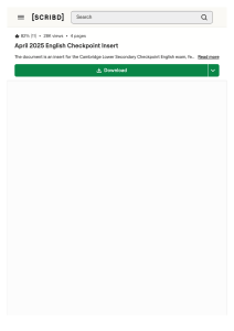 April 2025 English Checkpoint Insert