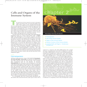 Cells and Organs of the Immune System - Immunology Textbook Chapter