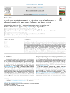 Review of Phenol Wastewater Treatment: Advances & Outlook