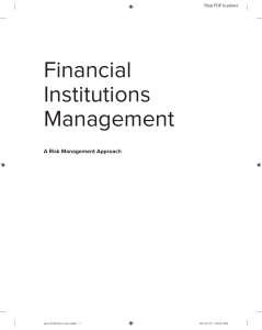 Financial Institutions Management: A Risk Management Approach Textbook