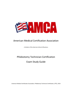 Phlebotomy Technician Certification Exam Study Guide